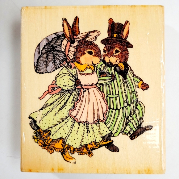 Vintage Uptown Rubber Stamps Holly Pond Hill "Leon & Elizabeth Stubblefield" - Picture 1 of 4